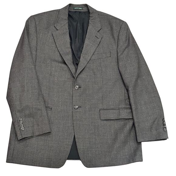 VTG Ralph Lauren Gray Pure 100% Wool Blazer Sports Coat 42 Regular Suit Jacket